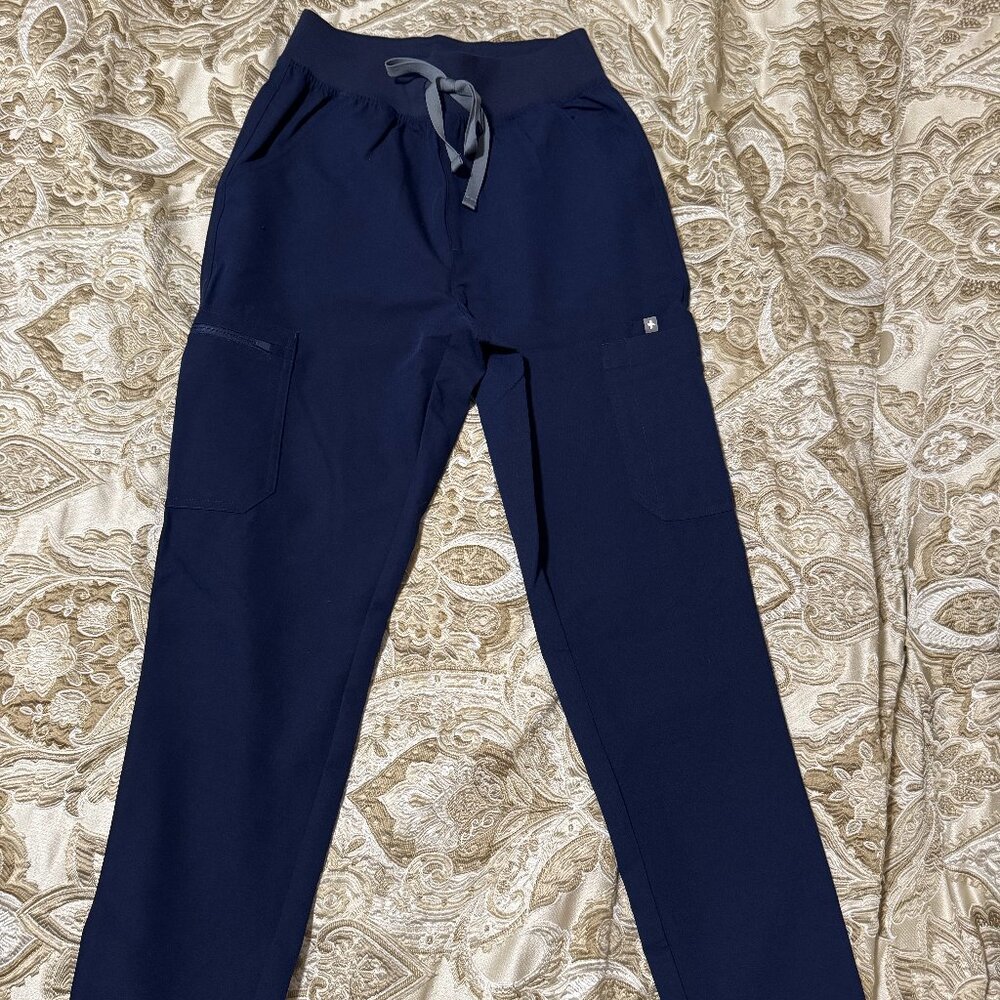 Figs Yola Skinny Scrub Pants Navy